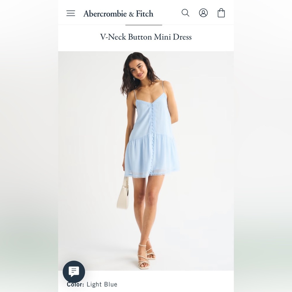 Abercrombie and Fitch V Neck Button Mini Dress Size XS